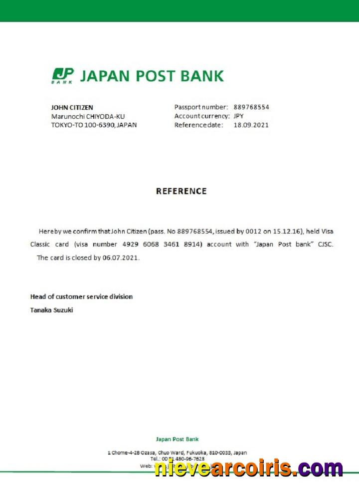 Japan Japan Post Bank closure reference